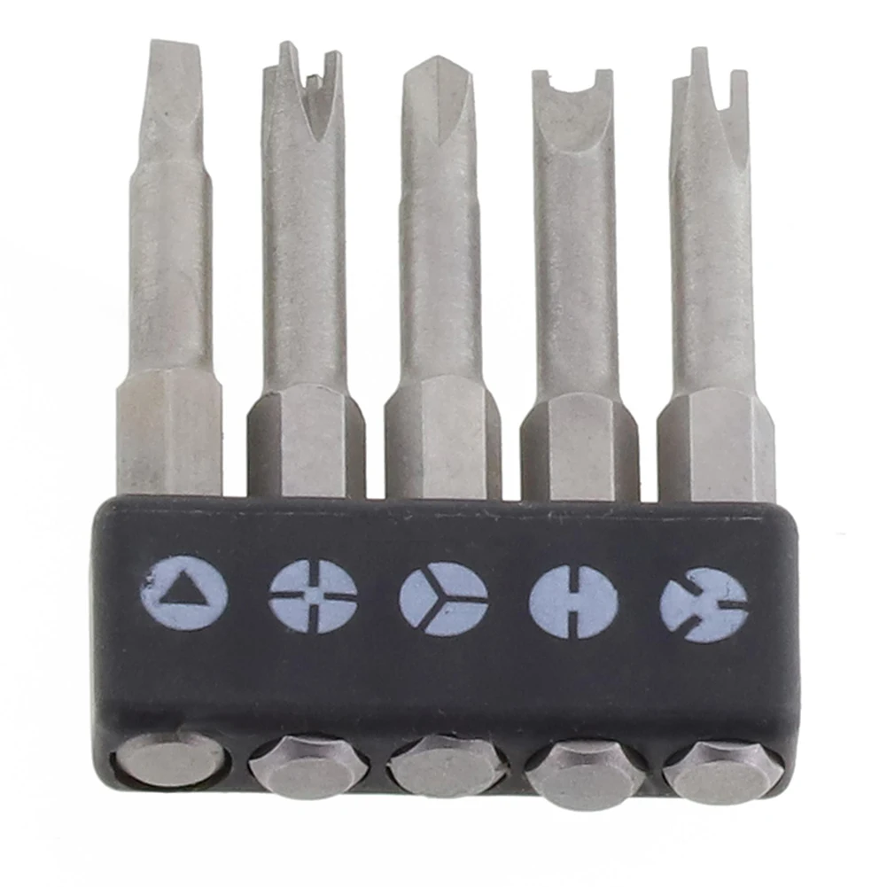 Bolt Driver Screwdriver Bits U Y Shape Y 5pcs Set Four Points Inner Cross Screwdriver Screwdriver Bits Bolt Driver 5pcs ph2 colourful magnetic drill screwdriver bits 65mm s2 steel cross head screw driver single headed screwdrivers kit