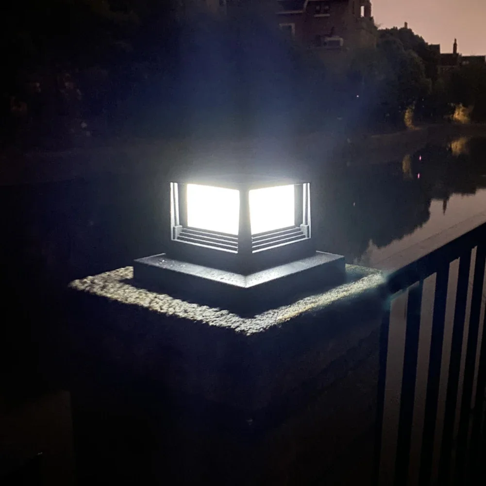 Solar Landscape Lights Waterproof Led Fence Lamp Solar Panel Pipe