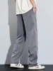High Quality Summer Ultrathin Soft Lyocell Fabric Men's Casual Pants Elastic Waist Breathe Loose Straight Trousers Plus Size 5XL 5