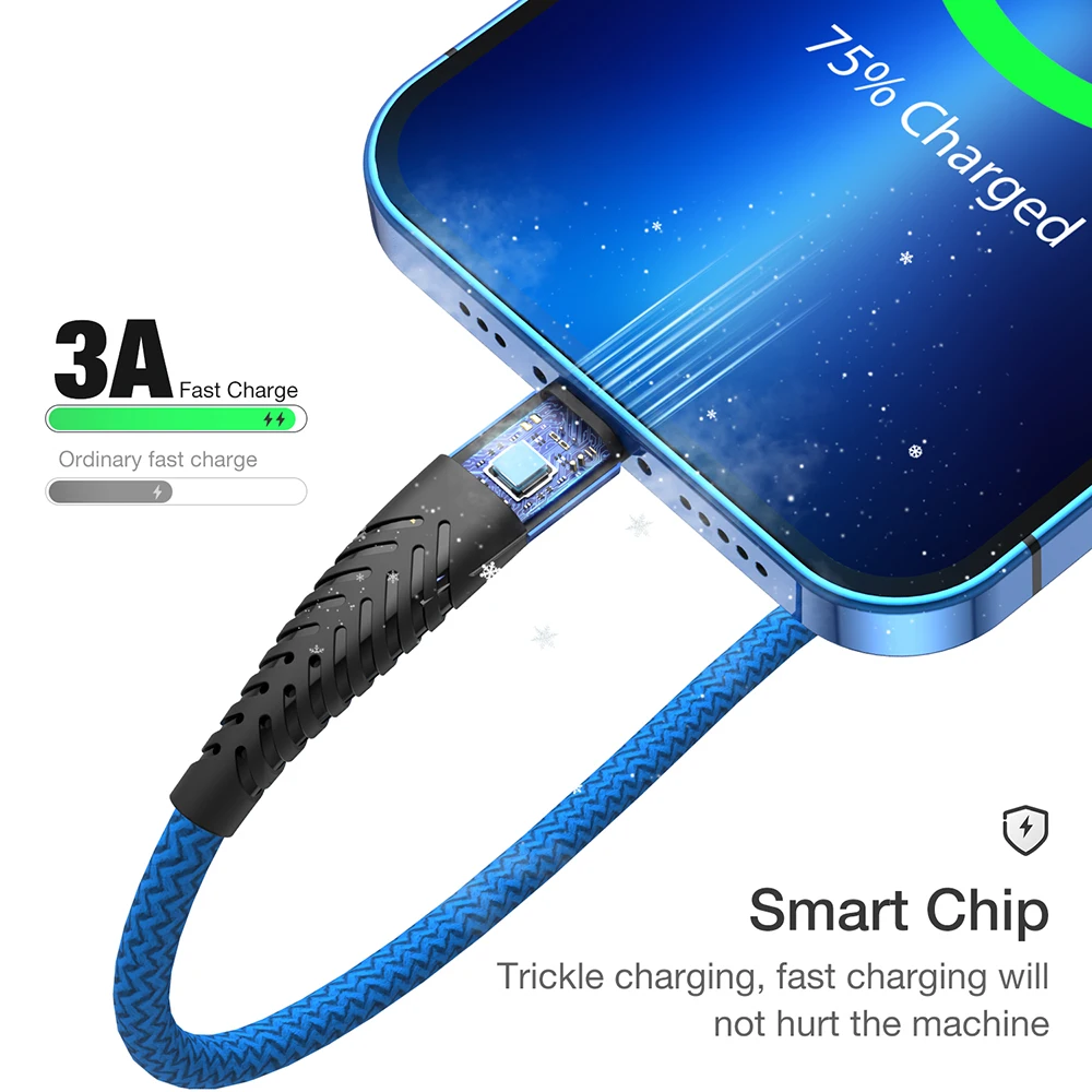 Universal USB Type A to Lightning Fast Charging Cable - Available in Multiple Lengths (Short to Long)