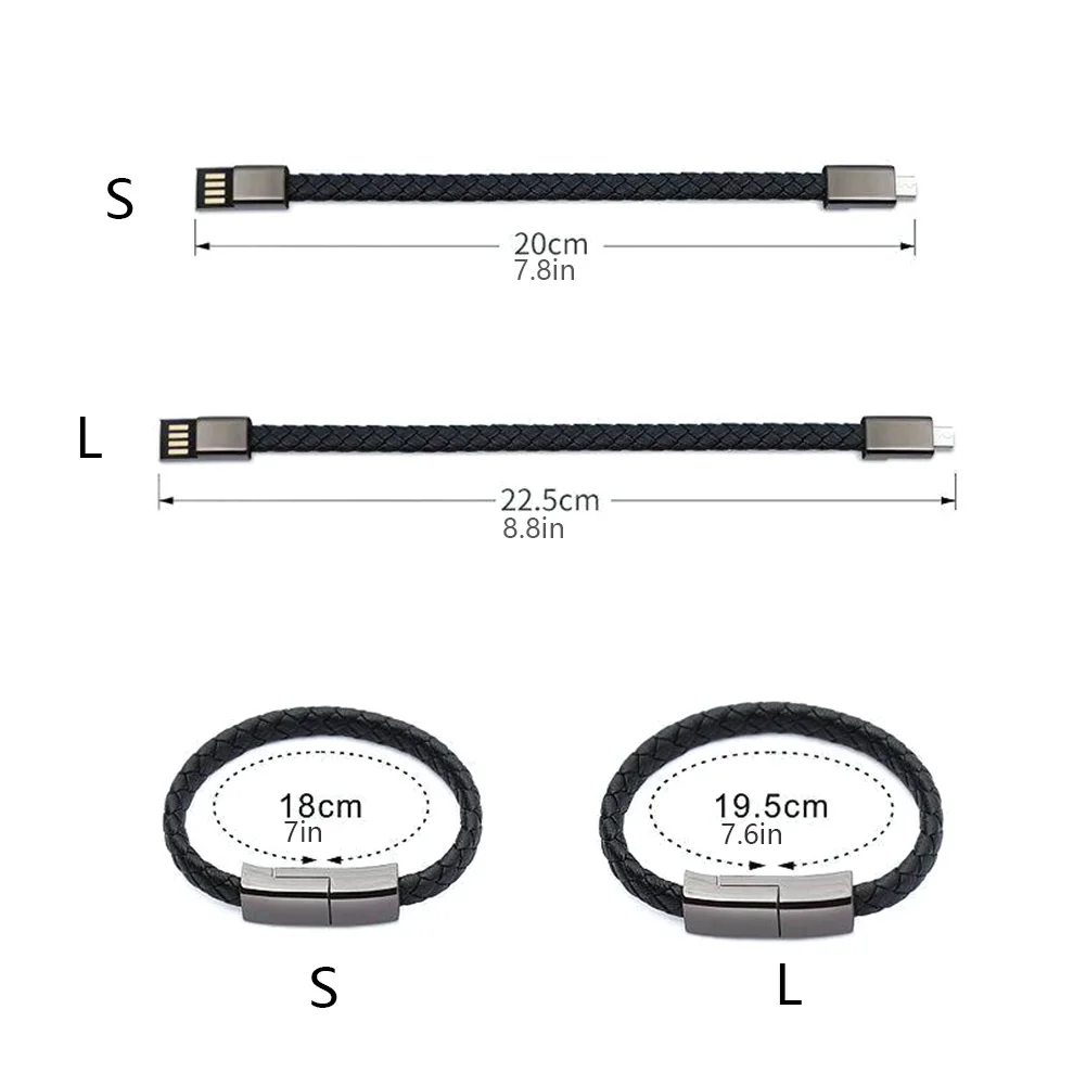 Compact USB-C Data Line Bracelet - Fast Charging Cable