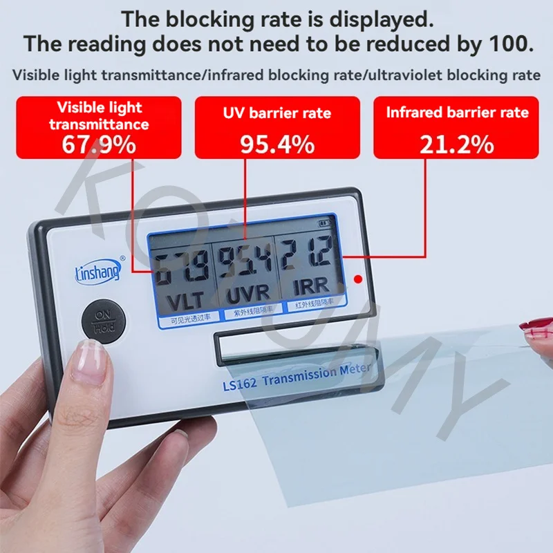 Labs Tint Meter Digital Tint Solar Film Car Transmission Meter 3-in-1 Solar Film Meter VLT UV IR Rejection Tester Dropship LS162 2