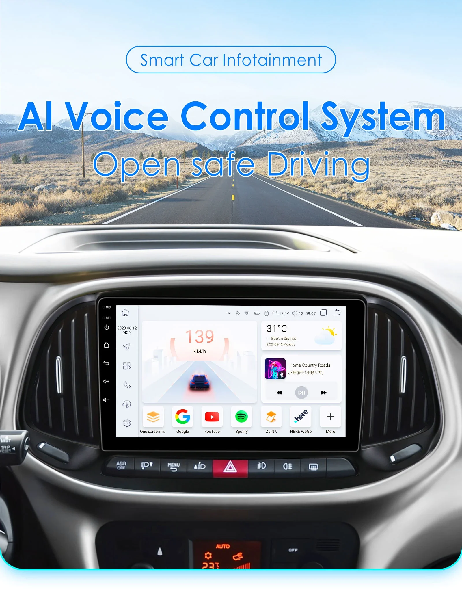 Ossuret Autoradio Android Per Fiat Doblo 2015 -2019 Carplay Car Stereo Screen Lettore Video Multimediale Gps Auto Radio Dsp 7862