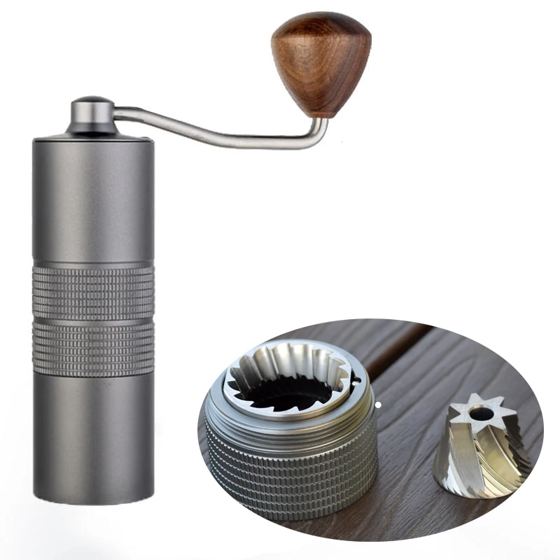 JAFFEE Manual Coffee Grinder with Precision Burr and Adjustable Settings