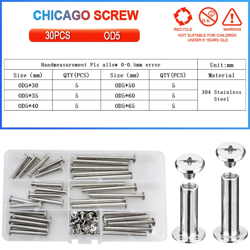 Kit, Leather Working Chicago Screw, Belt, Wallet Photos, DIY Rivet Nuts Set