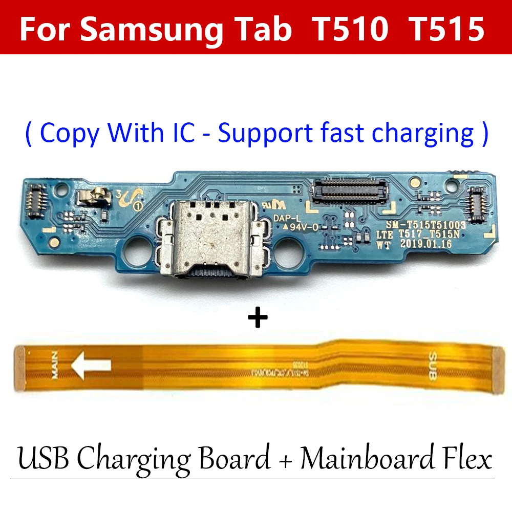 

New For Samsung Galaxy Tab A 10.1 SM-T510 T515 USB Charger Charging Dock Port Connector Main Board LCD Flex Cable