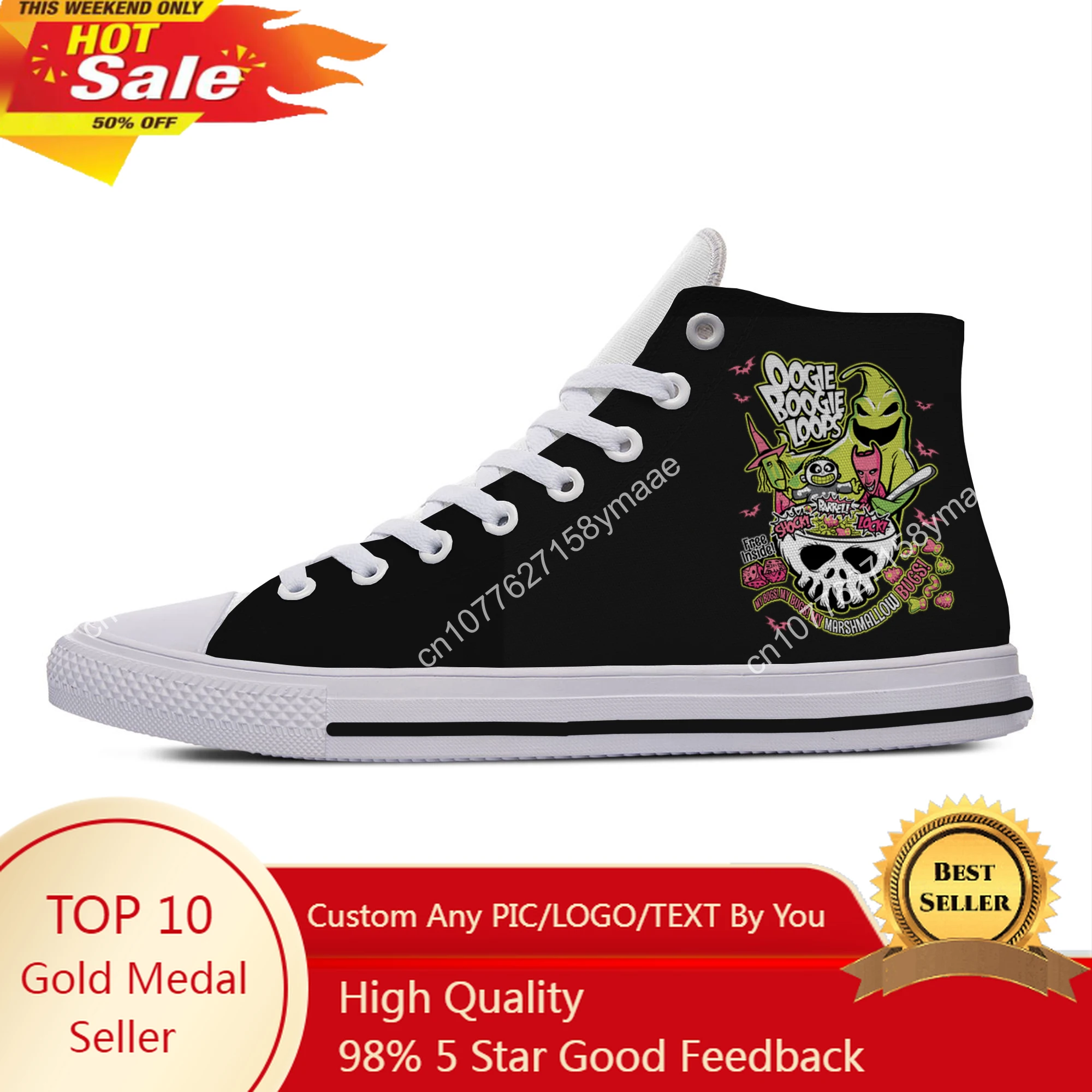 new high top men canvas shoes lightweight comfortable breathable walking sneakers fashion casual student shoes Hot Summer Oogie Boogie Loops New Arrive Fashion Lightweight High Top Canvas Shoes Men Women Casual Shoes Breathable Sneakers