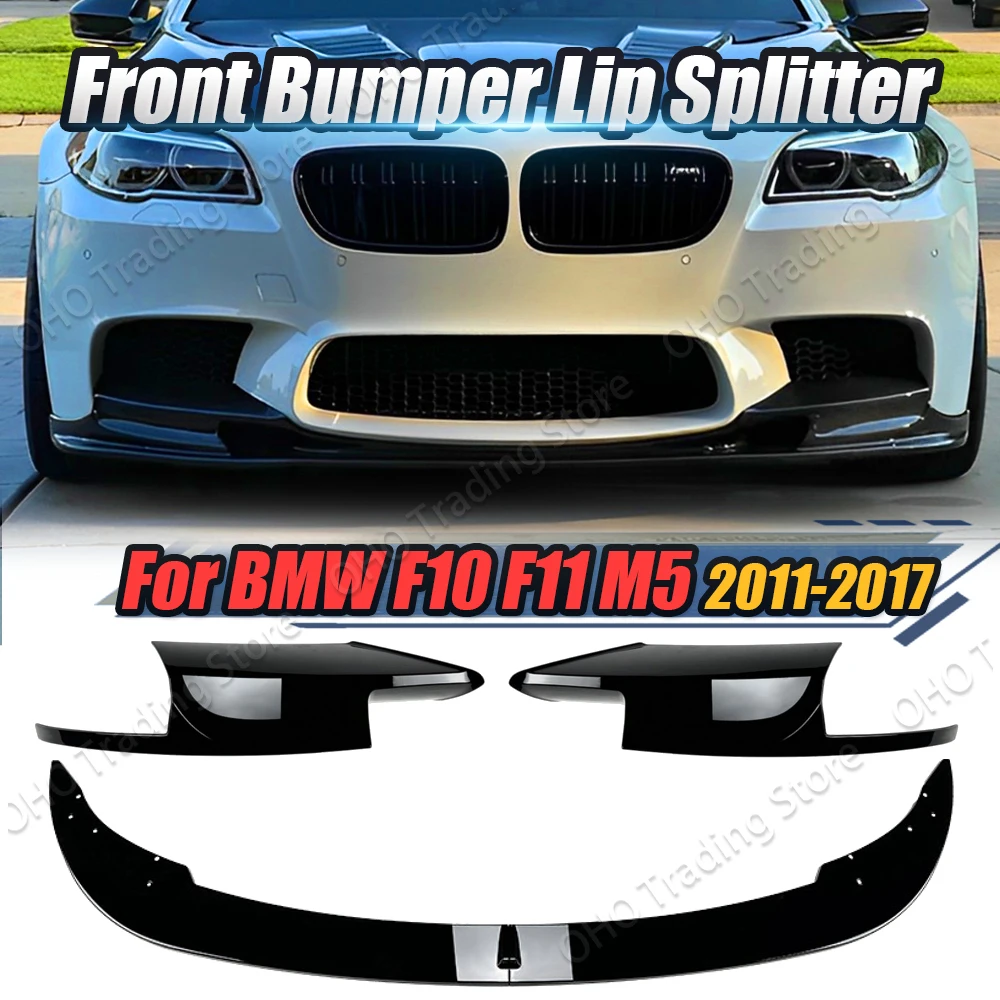 Paraurti Anteriore Labbro Canard Fendinebbia Griglia Spoiler Mento Body Kit Protezione Diffusore Esterno Splitter Per Bmw F10 F11 M5 2011-2017