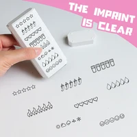 8-layer Stamp 5 Star Rating Mood Rating Weather Rating Book Rating Food Rating Check Box Checklist Planner Scrapbooking Stamp