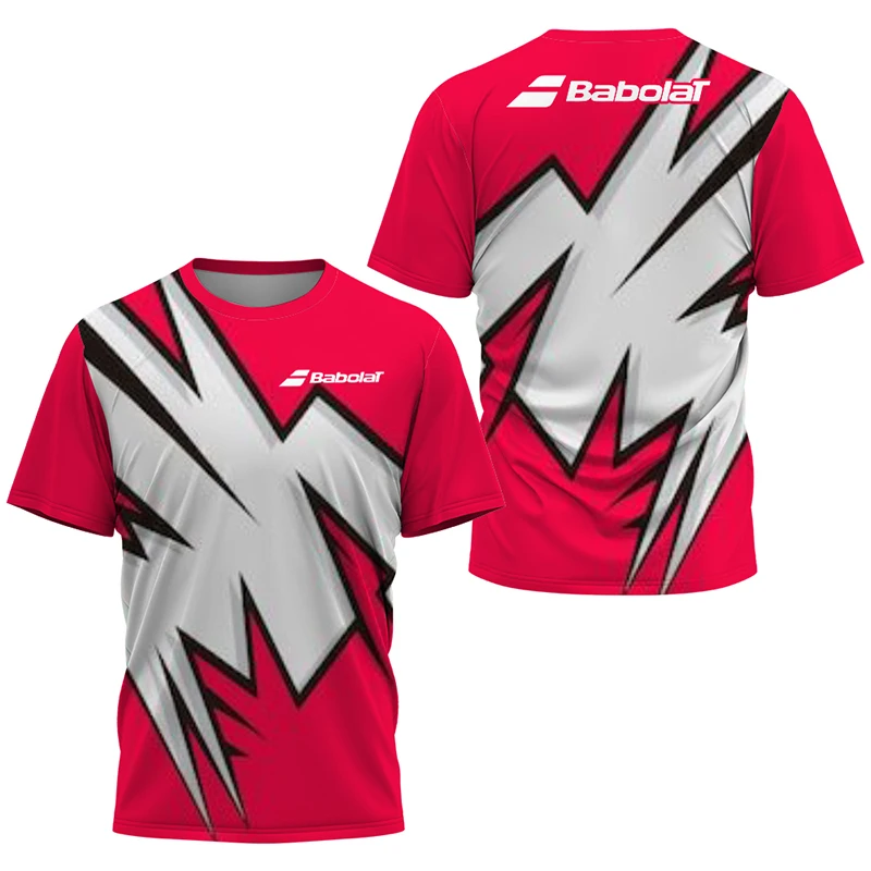 

New Babolat Badminton T-shirt For Men Summer Running Sweatshirt With Short Sleeves Men's T-shirt Volleyball Jersey Tennis Shirts