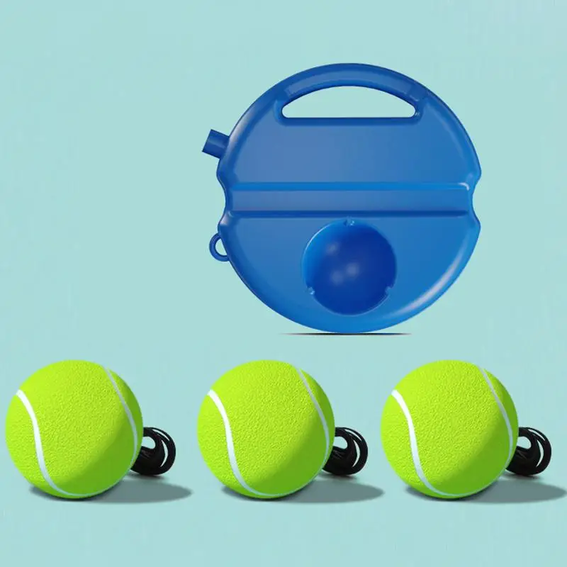 

Heavy Duty Tennis Training Aids Base With Elastic Rope Ball Practice Self-Duty Rebound Tennis Trainer Partner Sparring Devices