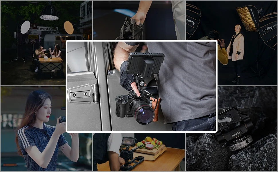 SmallRig Kamera Käfig für Canon EOS R5/EOS R5 C /EOS R6 Spiegellose Kamera EOS R5 /R5 C /R6 Aluminium Legierung “Schwarz Mamba” Volle Käfig – Detail 4