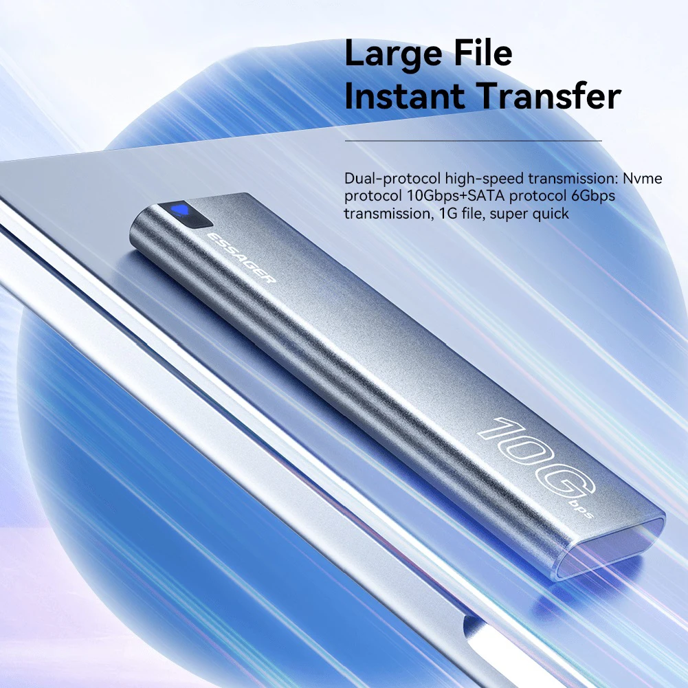  ϵ ̺ ڽ, M.2 SATA NVMe SSD ̽, 10Gbps ӵ, USB 3.2 C Ÿ, ִ 4TB ޴ ϵ ũ ڽ, ϵ ̺ Ŭ