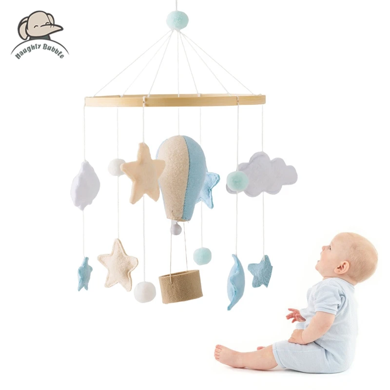 

Baby Rattle Toy 0-12 Months Felt Wooden Mobile Newborn Music Box Crochet Bed Bell Hanging Toys Holder Bracket Infant Crib Toy