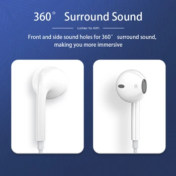 3.5mm In-Ear with Microphone Headphones for Samsung Xiaomi Huawei Oppo Vivo Oneplus Smartphone Earbuds 2