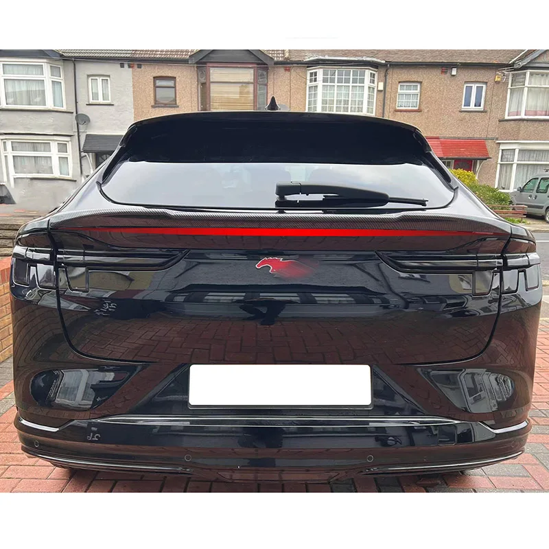 Für Ford Mustang Mach-E Mach E 2021 ab 2022, hochwertiger ABS-Heckspoiler, glänzend schwarz oder Carbonfaser-Look, Body Kit – Detail 4