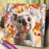 Cute Animals Coloring Book 20 Page Gift For Adults And Teens Birthday Party Relieve Stress Kill Time Graffiti Painting Drawing 1