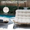 2 Seater Outdoor Couch with Soft Cushion, All-Weather Boho Rattan Patio Furniture, Garden Sofas 5