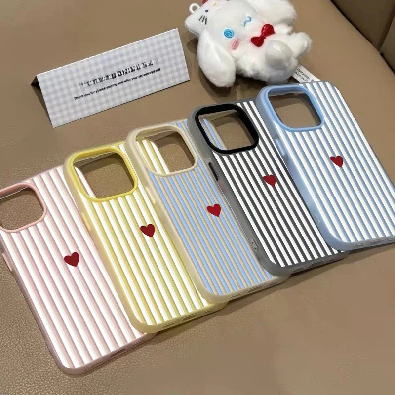 Colorful Vertical Stripes Candy Matte Soft Phone Case