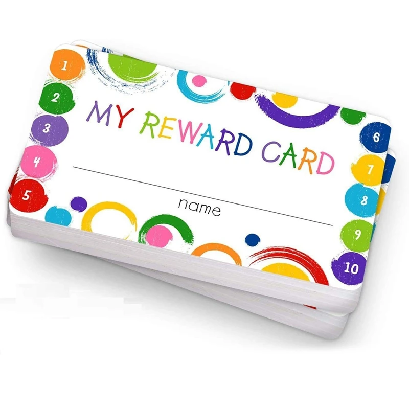 50pcs Punch Cards My Reward Cards, Classroom Student Home Behavior Incentive Decor Motivational Cute Cards Holiday Accessory