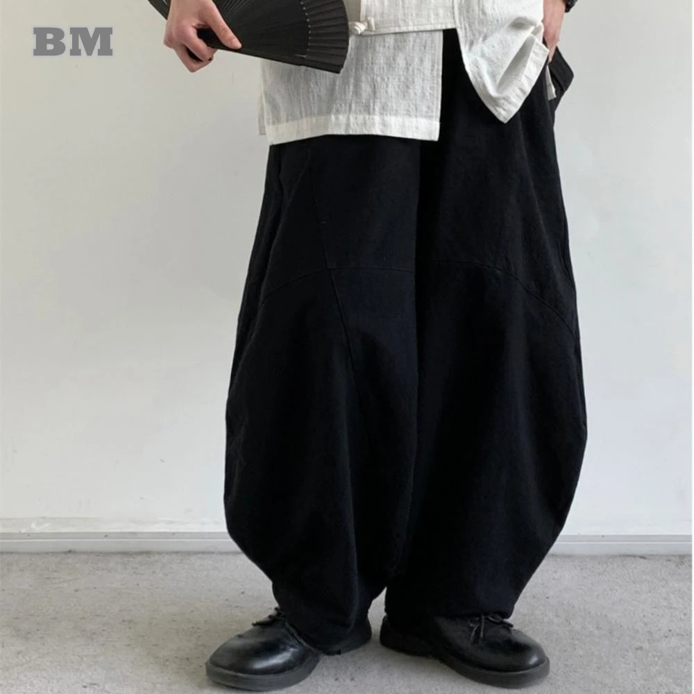 

Summer Chinese Style Plus Size Cotton Linen Tai Chi Kung Fu Pants For Men Women Clothing Korean Hip Hop Oversize Harem Pants