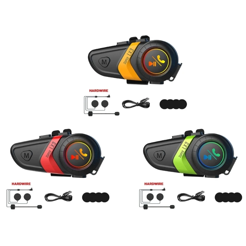

BF88 LX3 Wireless Earphones Water Resistant Bluetoothcompatible for Motorcycle Riders