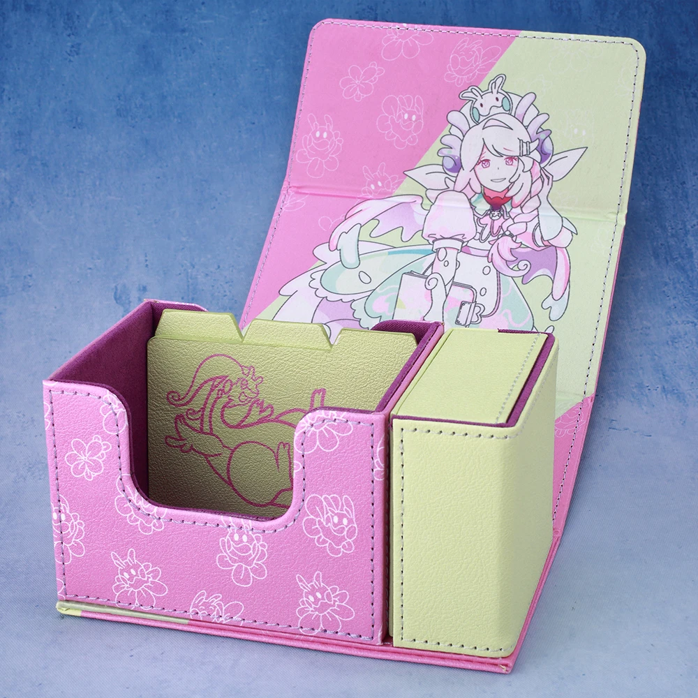Nurse Dragonmaid Deck Boxes Dicewinder for YGO PTCG,Fits 100 Double-Sleeved Cards,Dice Tray Card Storage Box for TCG OPCG MTGame