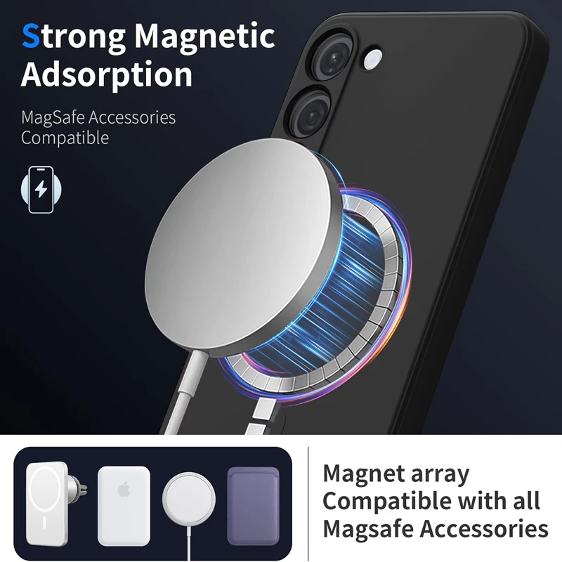 Liquid Silicone MagSafe Magnetic Phone Case – Soft Protective Cover