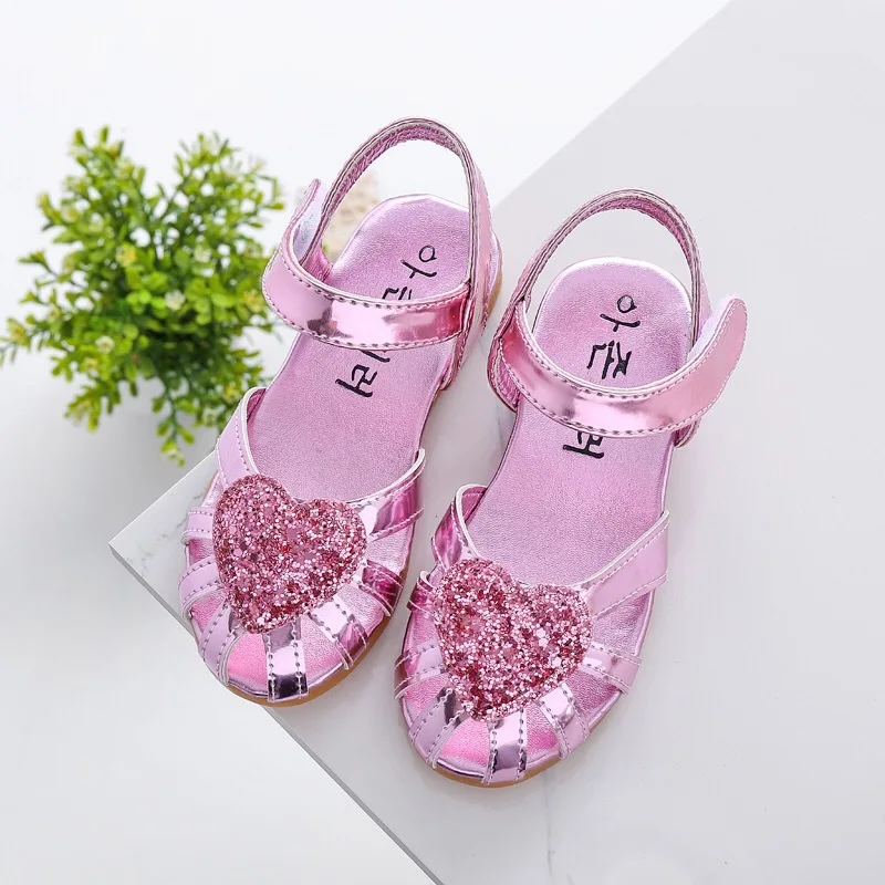 

Summer Baby Girls Shoes Leather Flats Princess Rhinestone Bling Dress Shoes Party Wedding Stage Performance Kids toddler sandals