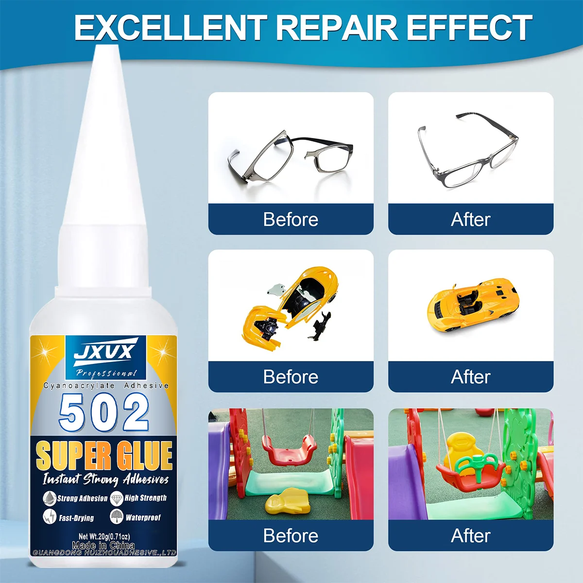 Advanced Transparent Plastic Repair Glue - Quick-Set Formula for DIY Crafts and Projects