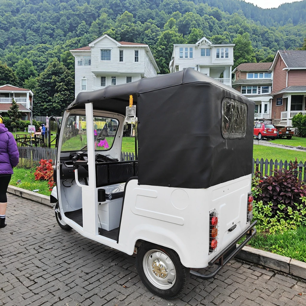 Bajaj Auto Taxi Tricicli passeggeri Tuk Tuk motorizzato a benzina con moto triciclo elettrico a tre ruote - immagine 3