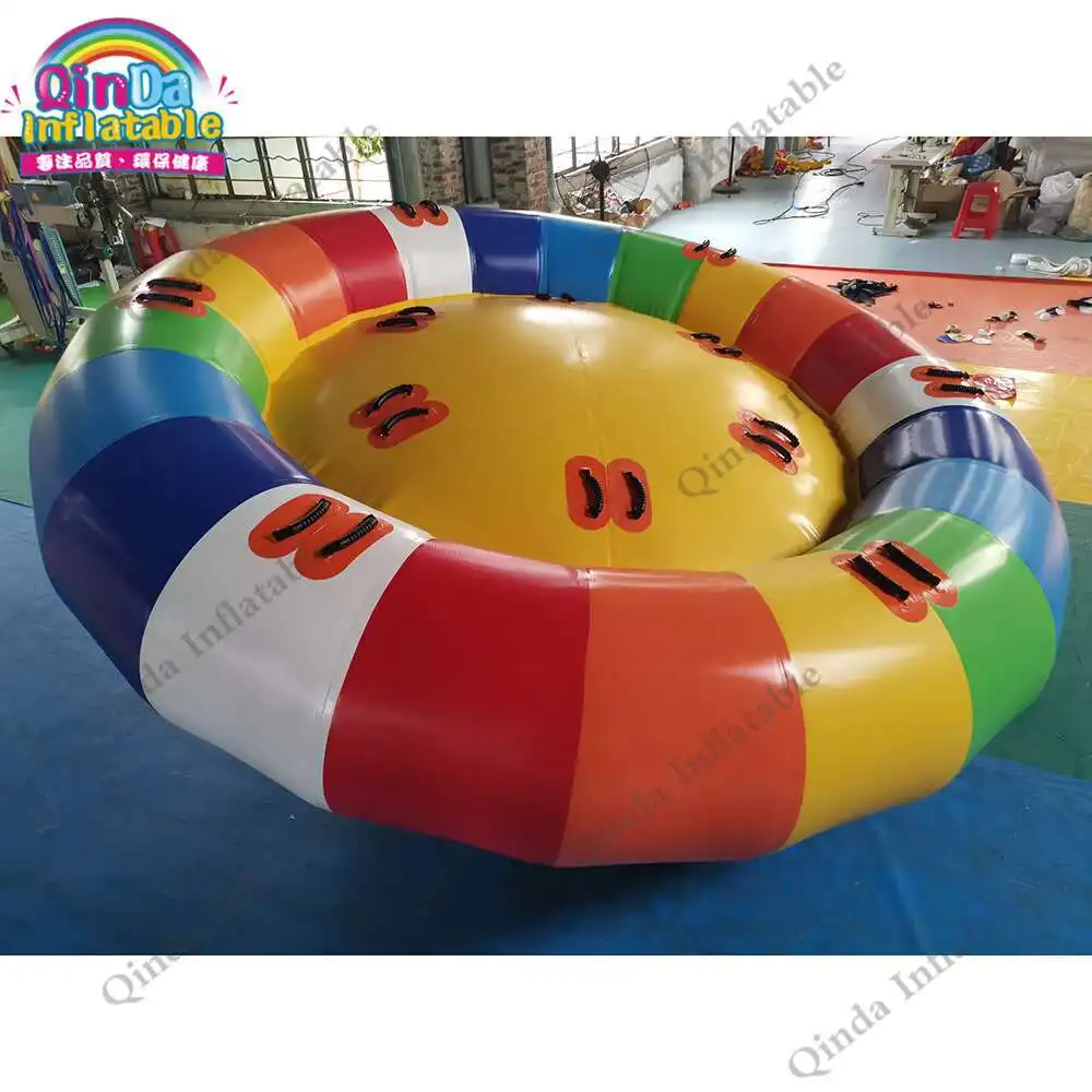 토성 맞춤형 팽창식 플라잉 견인용, 물놀이 장비용 워터 디스코 보트, 직경 3...