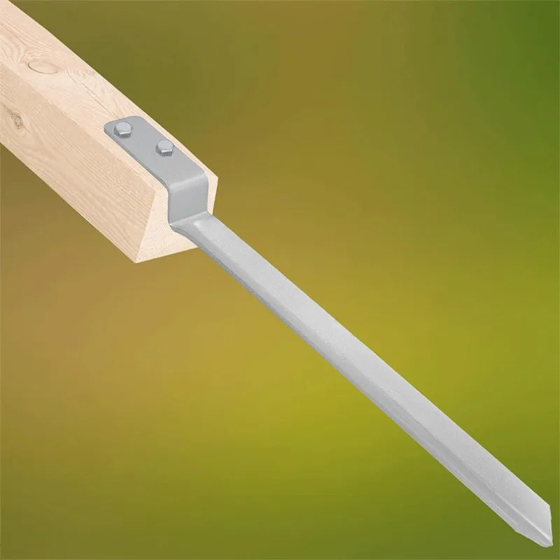 Steel Driven Ground Anchors for Wooden Swings Stakes Impact Ground Sleeves Wood Post Reinforcement Heavy Duty Fixation