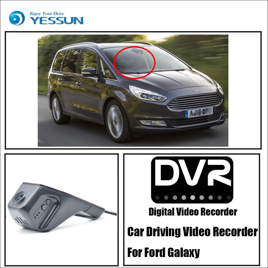 

YESSUN Car Front Dash Camera CAM DVR Driving Video Recorder for Ford Galaxy For iPhone Android APP Control Function