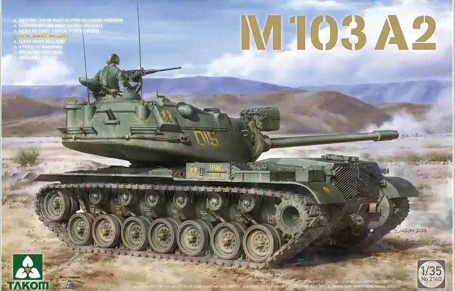 

Takom 2140 1/35 scale M103 A2 tank model kit