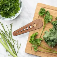 เครื่องปอกสมุนไพร8หลุมเครื่องมือปอกใบไม้ในครัวทำจากไม้เครื่องปอกผักคะน้าและผักโรสแมรี่ 1