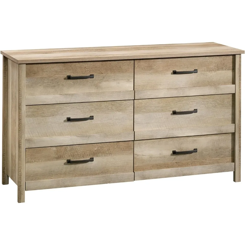 

Lintel Oak Finish Vanity Table for Makeup Dressing Room Furniture Cannery Bridge 6-Drawer Dresser Comfortable Computer Desks