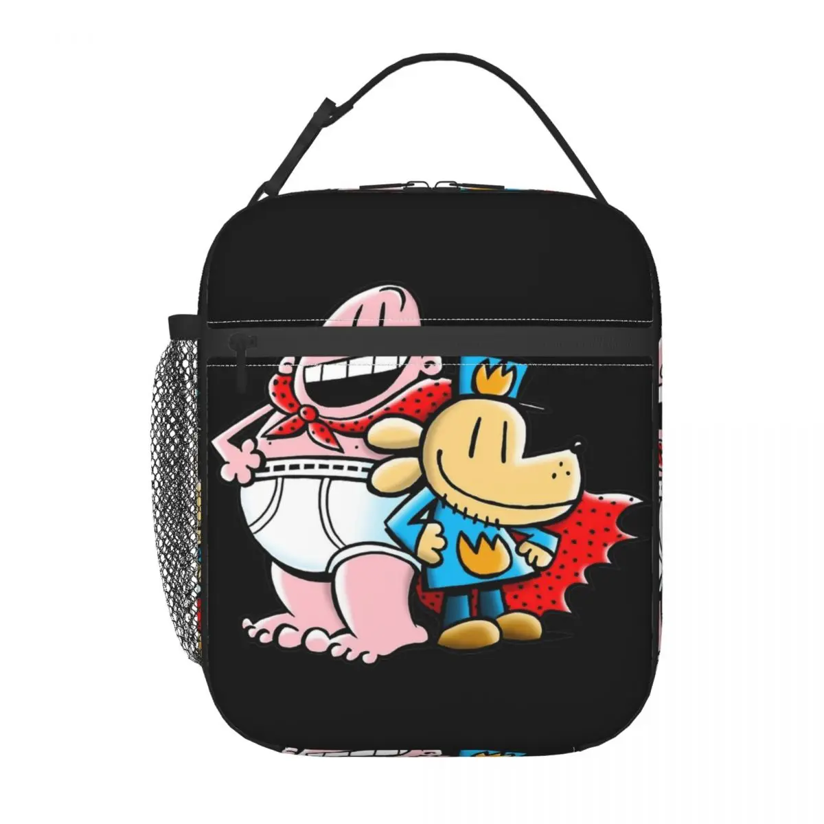 Dog Man And Friend Baby Insulated Lunch Bag Cartoon Comic Food Bag Portable Thermal Cooler Lunch Boxes For School Office