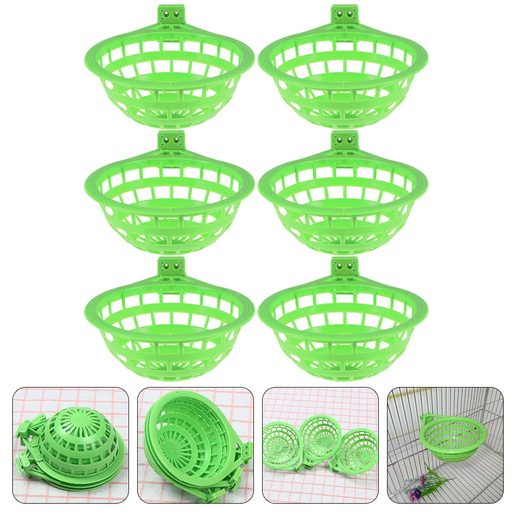 

6 Pcs Artificial Birds Nest Relaxing Basin Hideaway Bird's Bowl Cage Pigeon Parrot