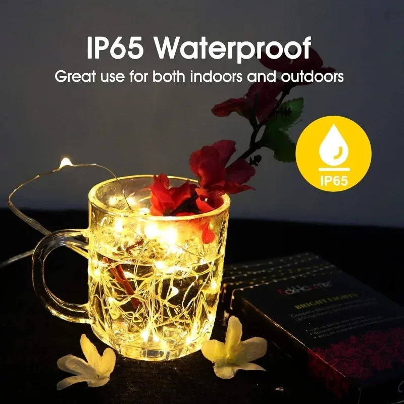Led string lights decorative lights string lights led fairy lights copper wire USB LED string lights garland fairy string light for holiday Christmas wedding party garden patio lights decoration