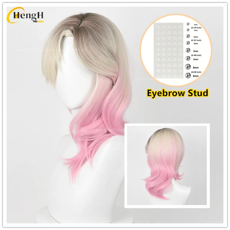 In Stock Synthetic Hair Anime Gwen Stacy Long 45cm Gradient Cosplay Wig With Eyebrow Stud Gwen Heat Resistant Hair Wigs +Wig Cap - AliExpress 200165144