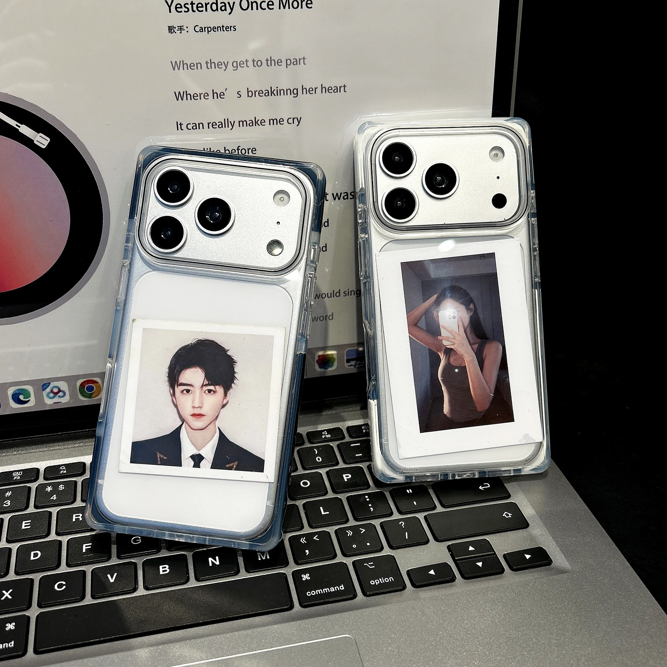 Elegant Clear Acrylic Anti-Yellowing Shockproof Phone Case with Soft TPU Frame