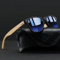 Fashion Bamboo Wood Vintage Square Sunglasses Wooden Men Women Luxury Brand Designer Sun Glasses Driving Fishing UV400 Eyewear - Image 2