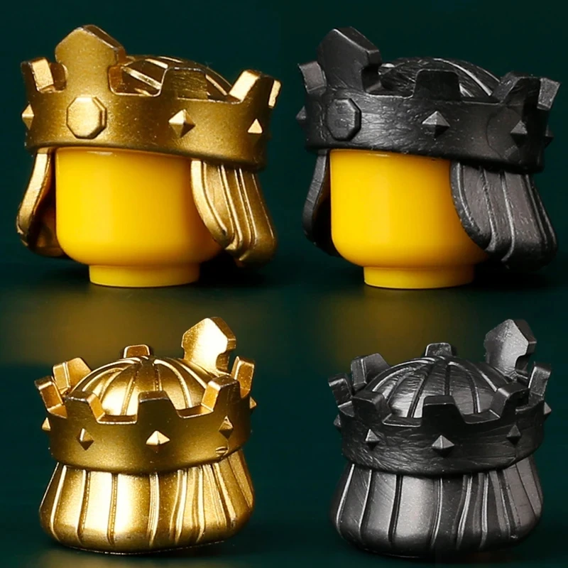 

MOC Medieval Military Castle Knights Crown Building Blocks Kit King Figures Accessories Bricks Assemble Toys Compatible