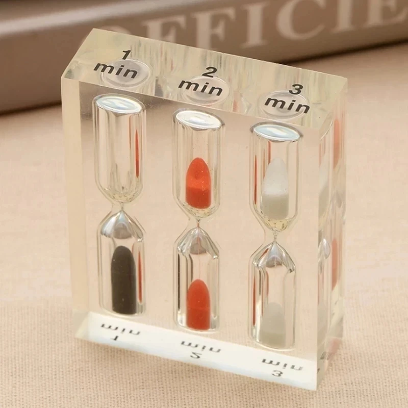 Sand Timer 1/2/3 Minute Colorful Acrylic Three-In-One 3+4+5 Minutes