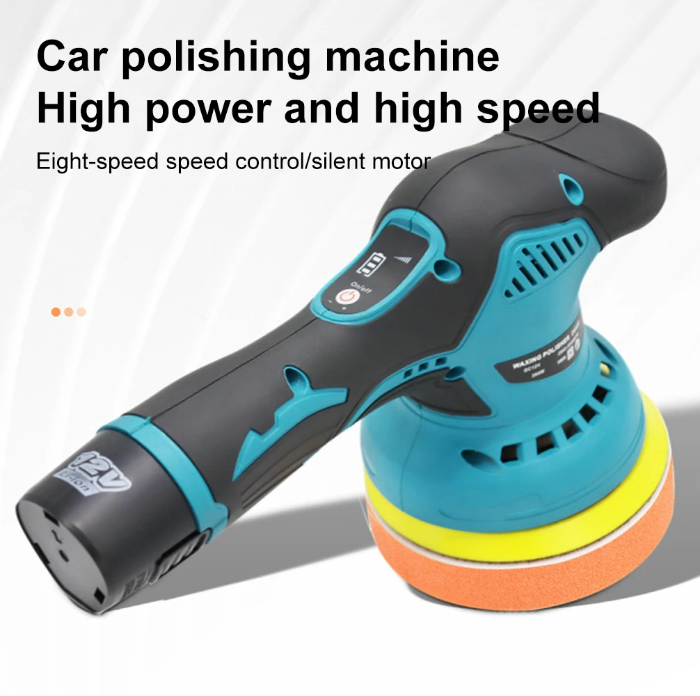 12V Cordless Car Polisher 8 Gears 380W Automotive Electric Waxing Repairing Wireless Sander Polish car polisher