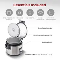 30-Cup (Cooked) / 60-Cup (Cooked) Large Capacity Commercial Rice Cooker & Warmer with Nonstick Inner Pot, Switch Press 2