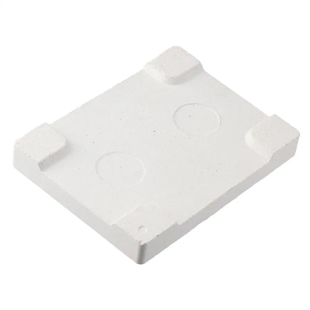 

White Four-corner Welding Fittings Quartz Firebrick Welding Brick Welding Backing Plate