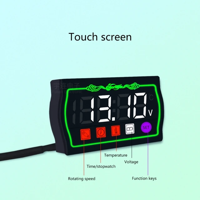 Termometro Voltmetro Orologio LED 3 In 1 - Per Auto, Moto, Barca, DC 5-50V - Foto 9