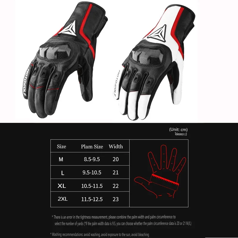 Gants de moto en cuir RS SWIFT CARBON